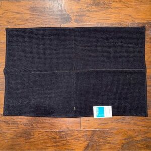 NWT Room Essentials by Target Black Chenille Bathroom Rug